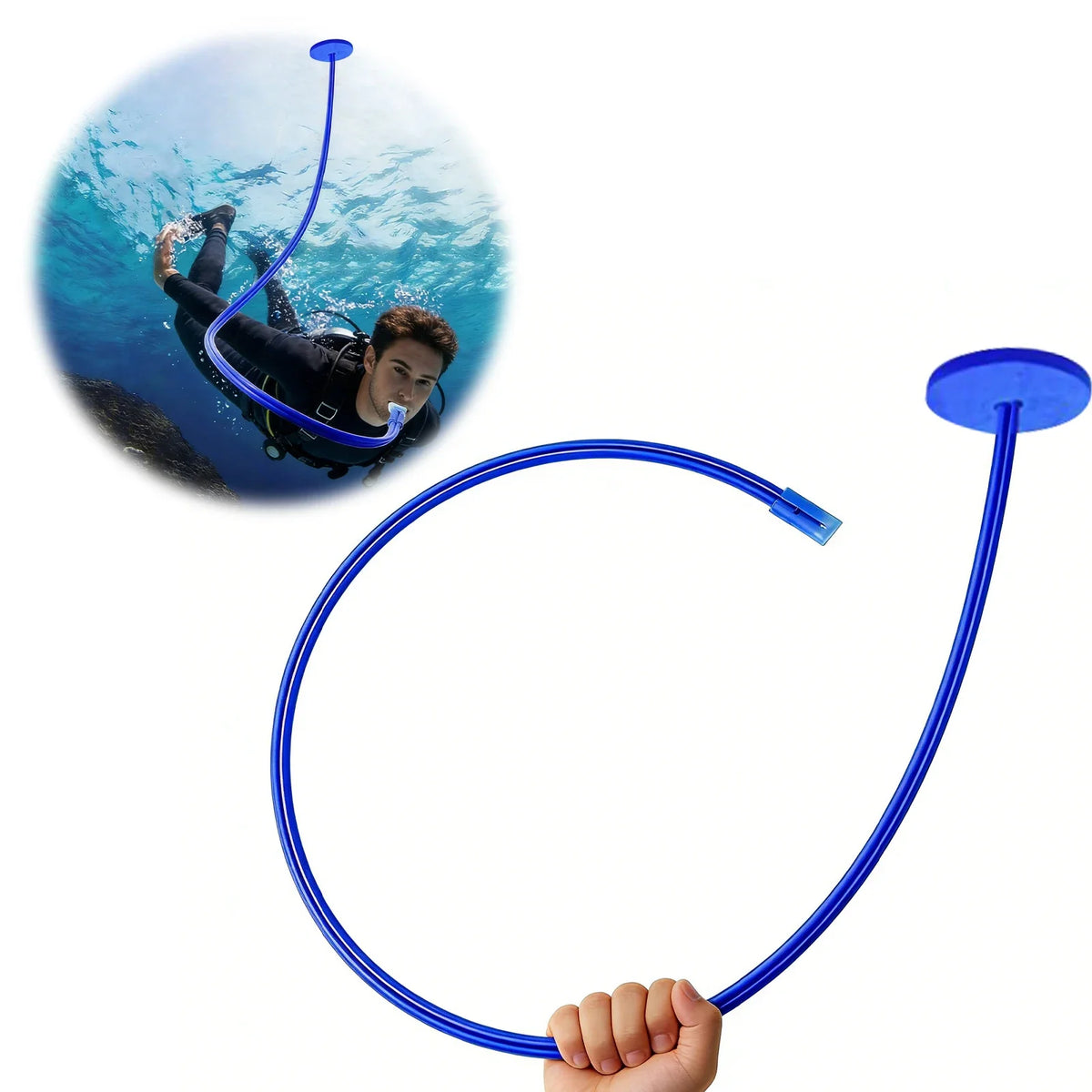 Diving Snorkel Breathing Tube Easy Carry Dry Underwater Snorkeling
