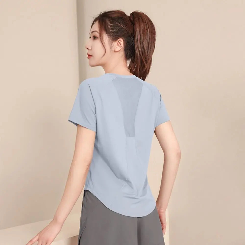 Women's Short-Sleeve Quick-Dry Running Shirt | Fitness Top