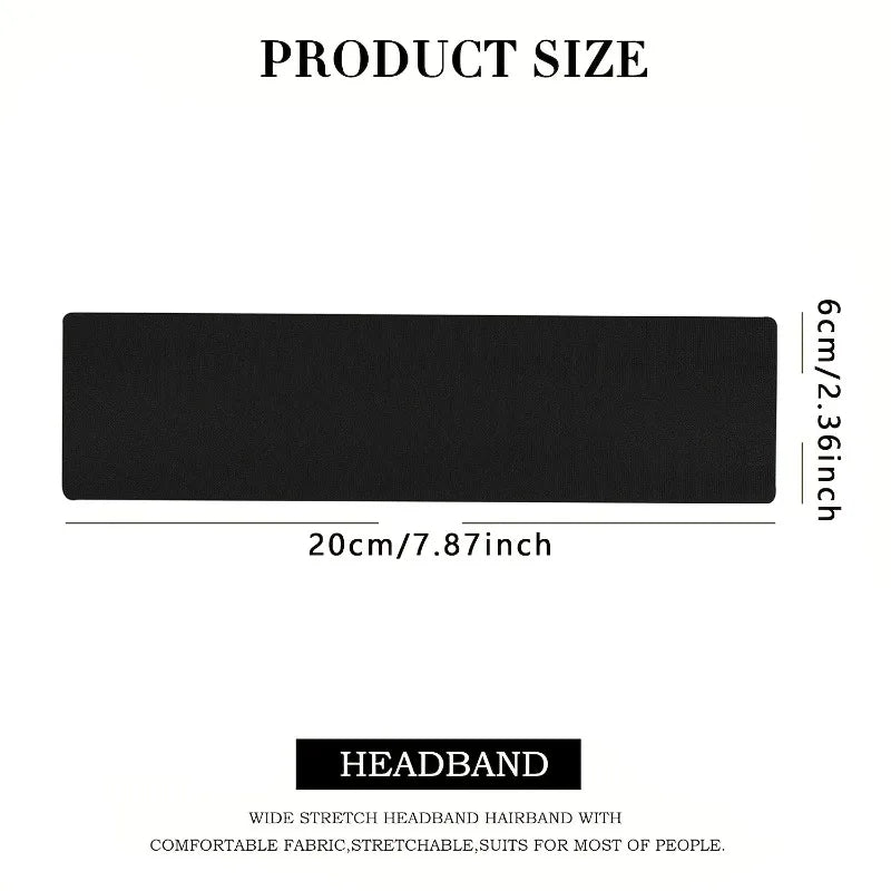 7-Pack Unisex Sports Headbands – Non-Slip Elastic Sweatbands