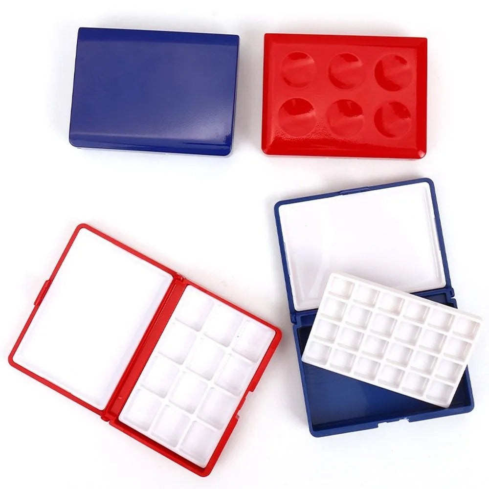 Mini Watercolor Palette Box 12/24 Grid – Travel Paint Case