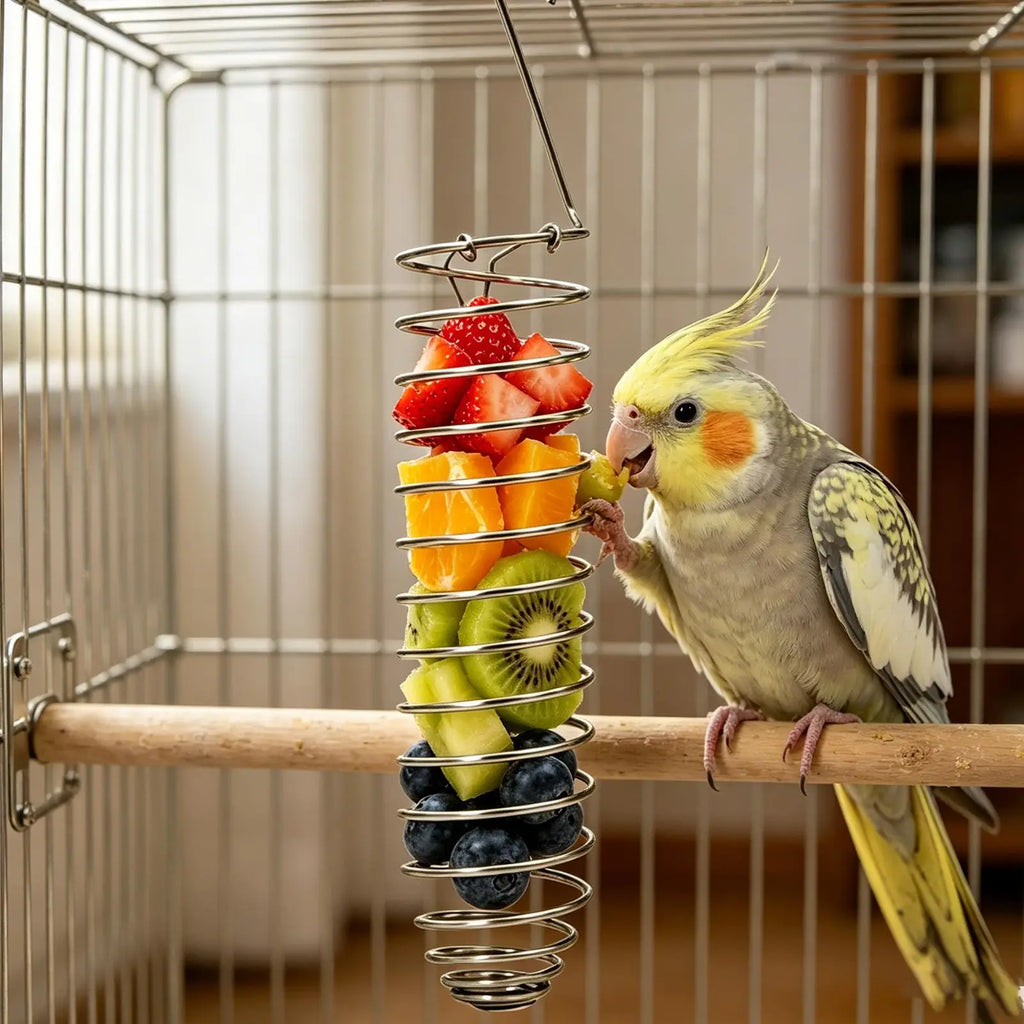Bird Cage Feeder Foraging Supports Tray Bowls Millet Holder Food