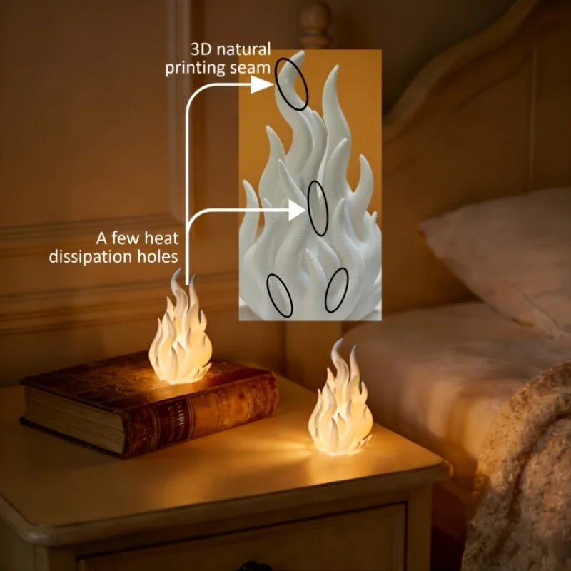Flame-Shaped Candle Holders Set of 2 | Retro Home Décor Figurines