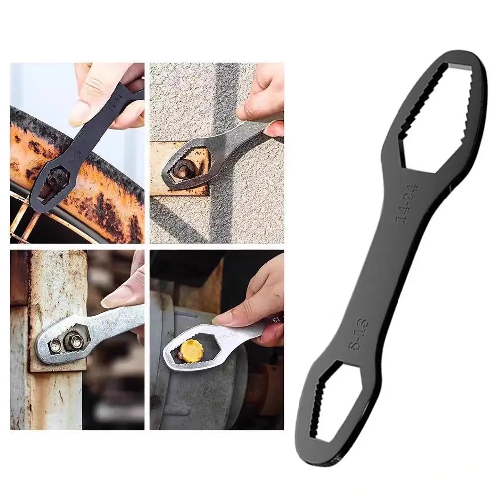 Double-Head Self-Tightening Universal Wrench 8-24mm Spanner