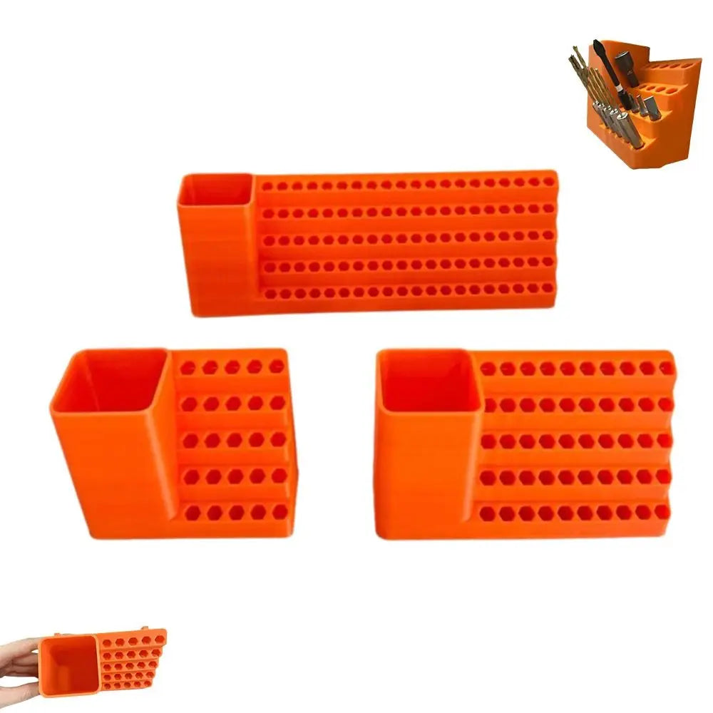 Hex Screwdriver Bit Organizer Rack – 20 to 100 Holes | Plastic