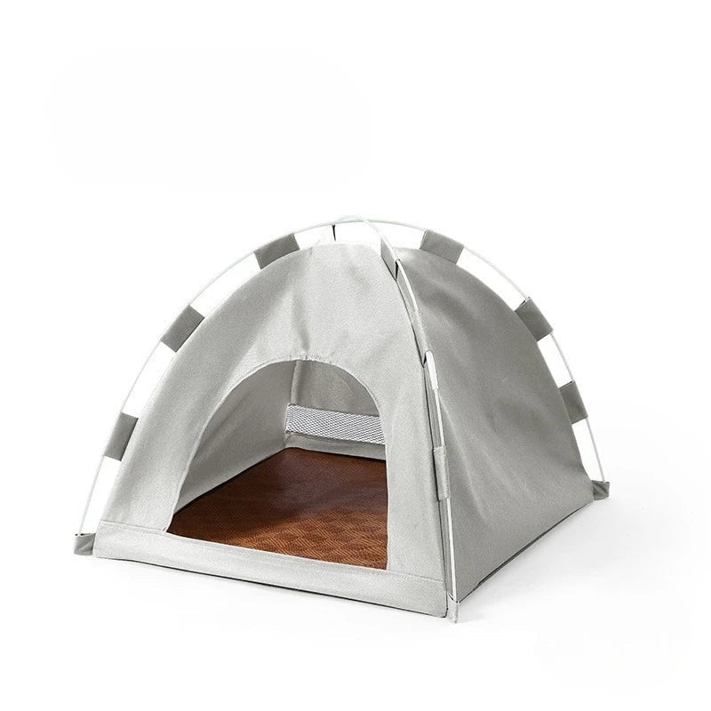 Foldable Pet Tent House – Breathable Cat & Dog Nest All Seasons