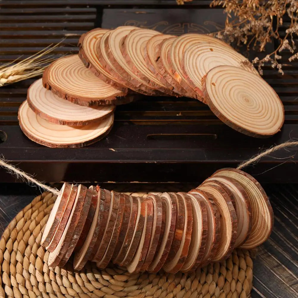 30 Round Wood Slices – DIY Craft, Wedding & Party Décor
