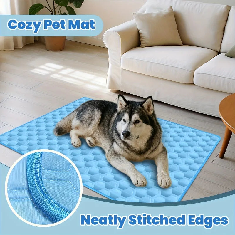 Pet Cooling Mat for Cats & Dogs – Breathable Lightweight Pad
