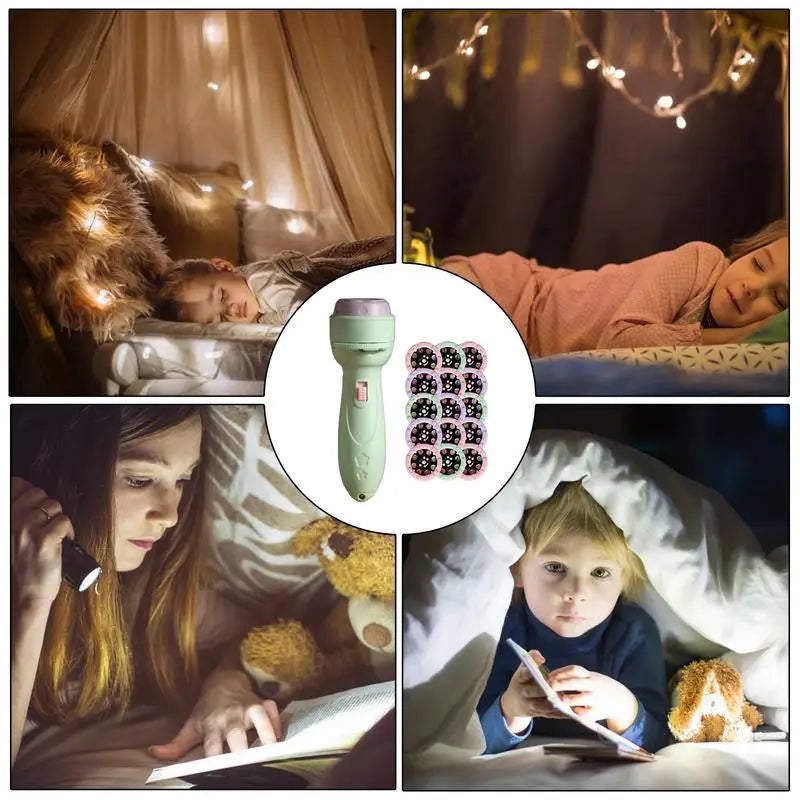 Kids Flashlight Projector – 120 Cartoon Patterns Torch Toy