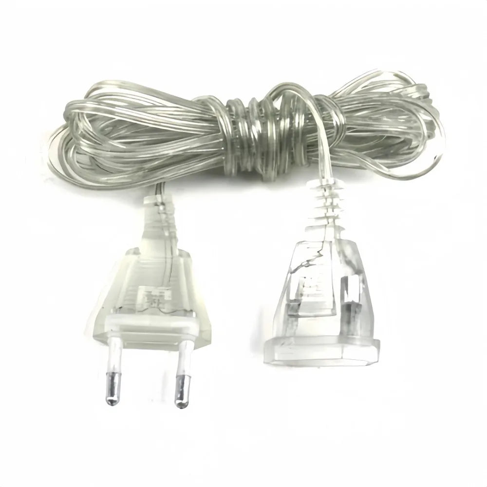 Transparent EU Plug Extension Cord for Fairy & LED String Lights