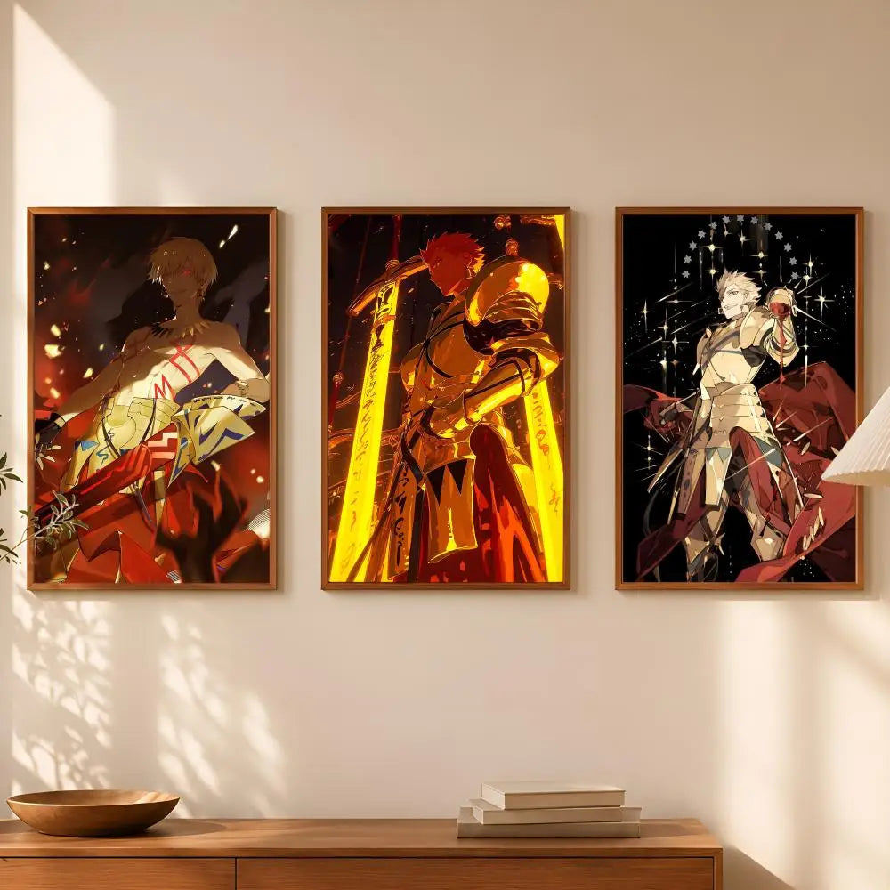 Anime Gilgamesh Self-Stick HD Wall Art Poster | Waterproof Decor