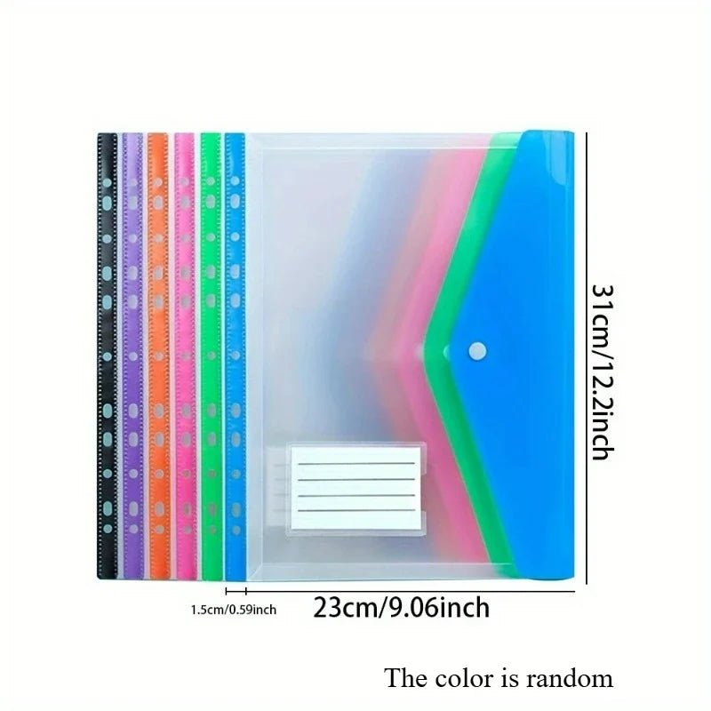 A4 Binder Pocket Plastic Envelopes Expand Folders 6 Stereoscopic