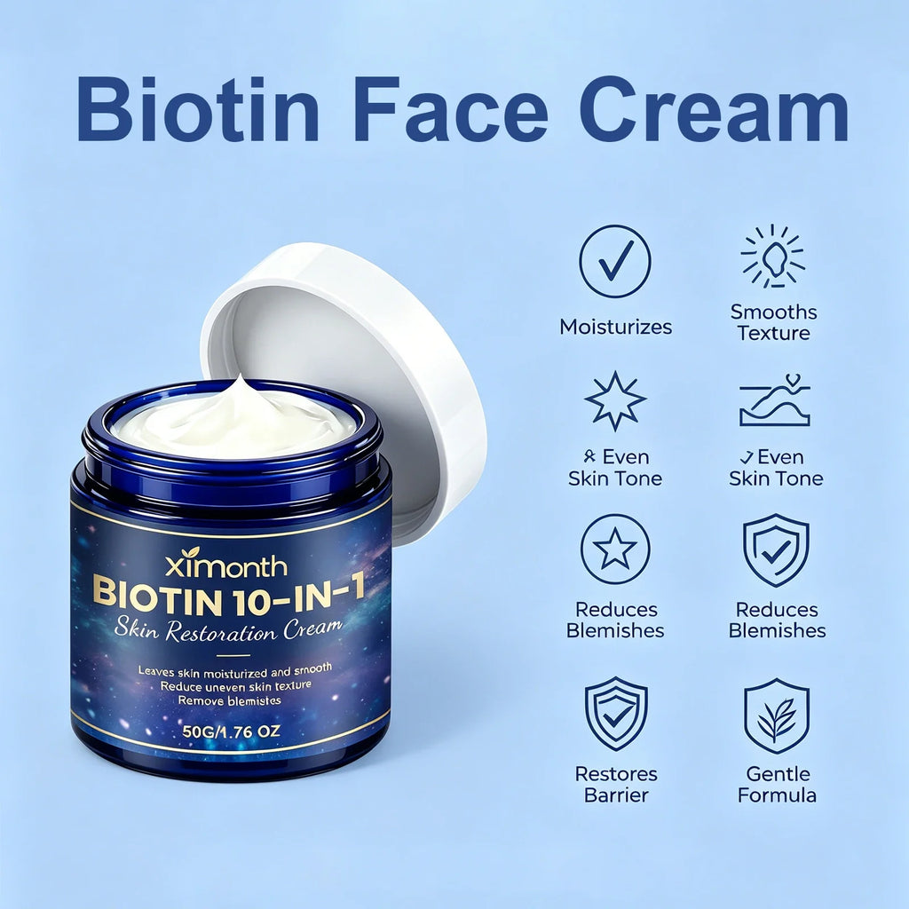 Biotin 10-in-1 Face & Neck Cream – Hydrating & Firming 50g