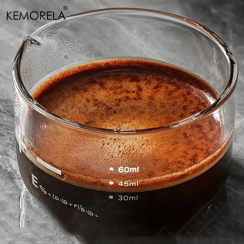 KEMORELA 60ml Espresso Shot Glasses – Clear Scale Measuring Cups