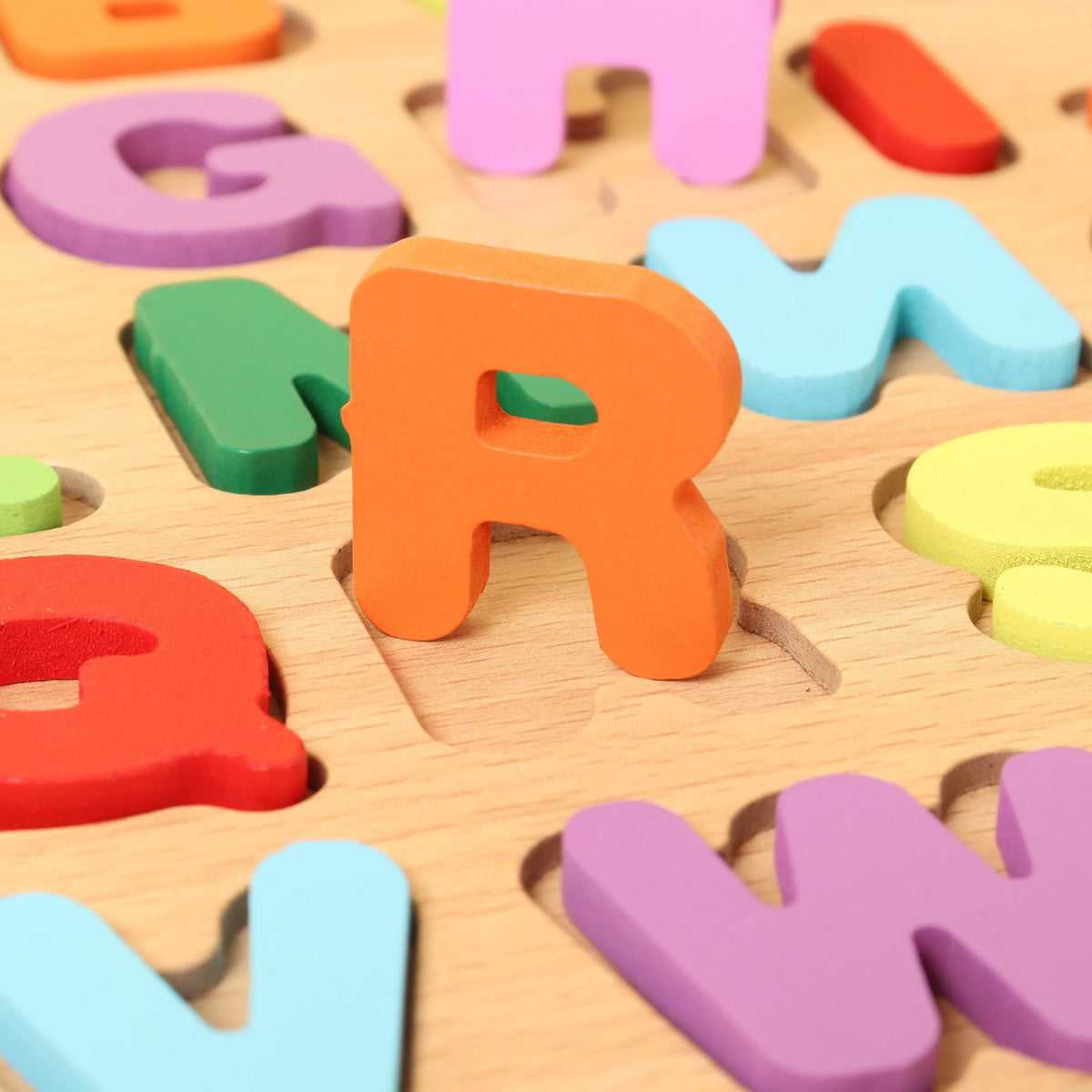 2-Pack Wooden Puzzles Toddlers Alphabet Number Matching Games