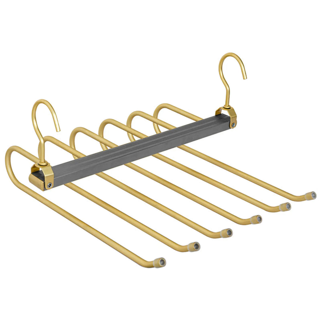 6-in-1 Aluminum Alloy Pants Hanger | Space-Saving Organizer