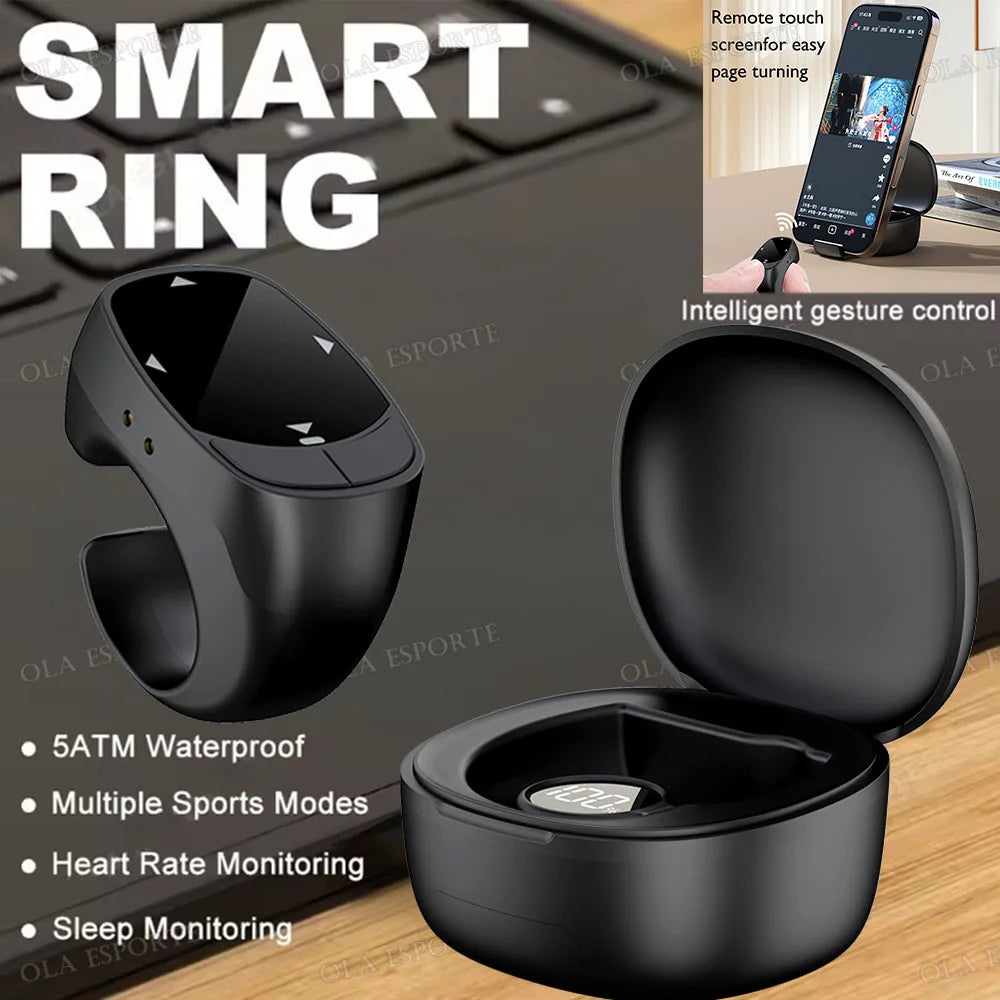 Bluetooth Scrolling Ring Remote – Page Turner for iOS & Android
