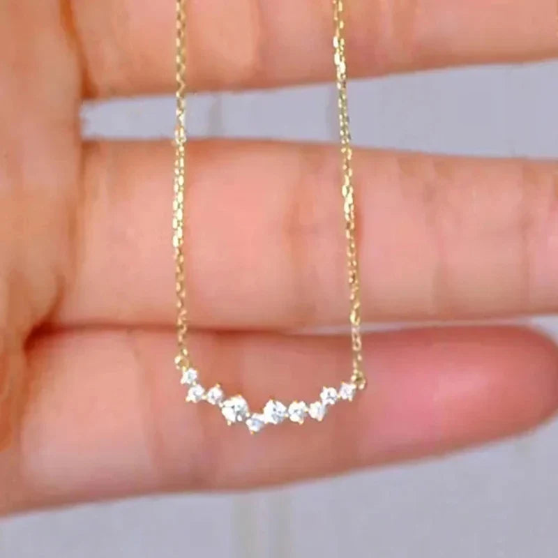 Huitan CZ Pendant Necklace – Sparkling Cubic Zirconia Jewelry