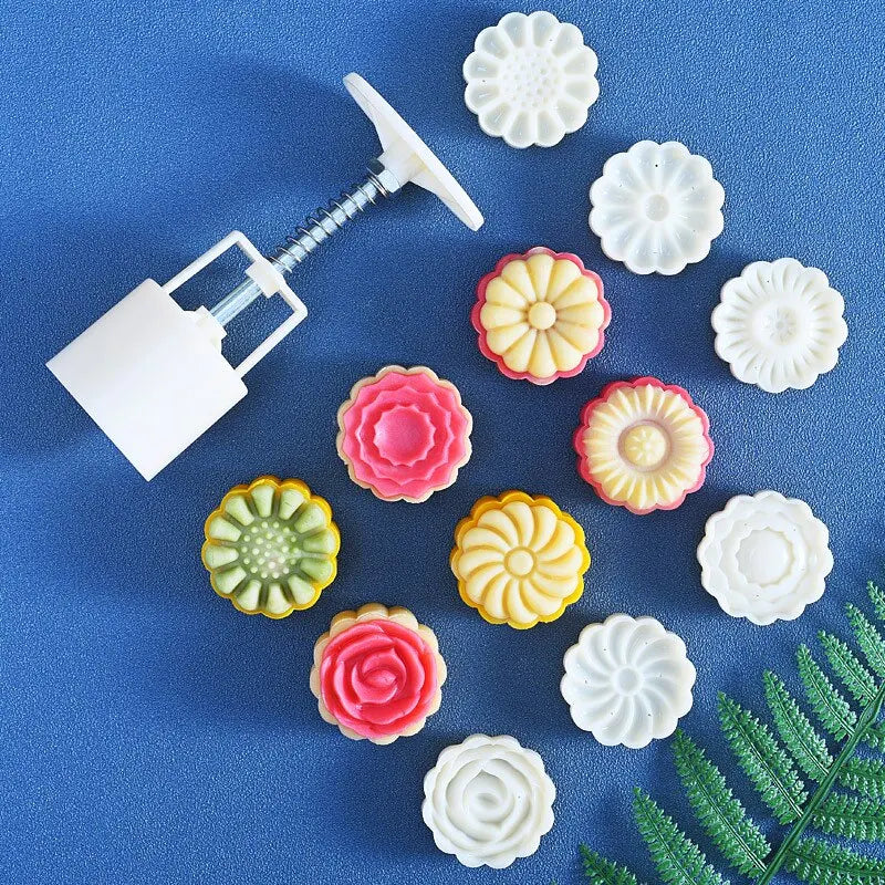 Mooncake Mold Mid-autumn Festival Hand-pressure Flower Moon Cake