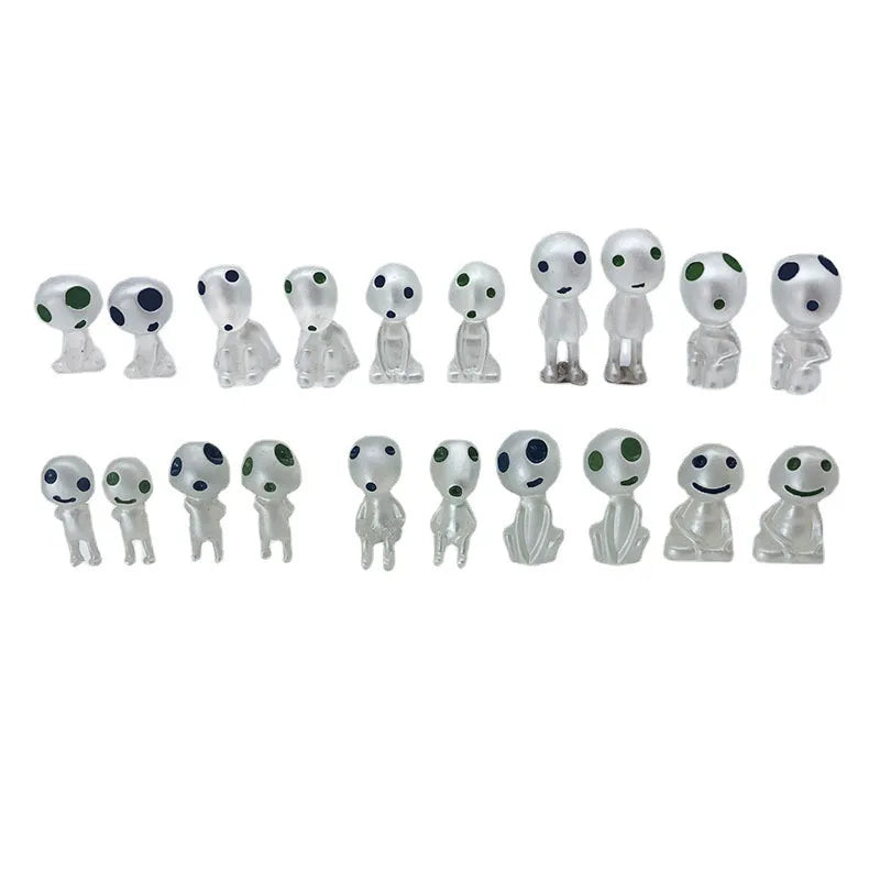 Cartoon Cute Hand Model Forest Alien PVC Green Light Blue Luminous