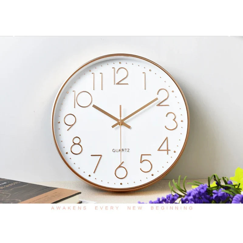 Silent Round Wall Clock | Modern Quartz Home & Office Decor
