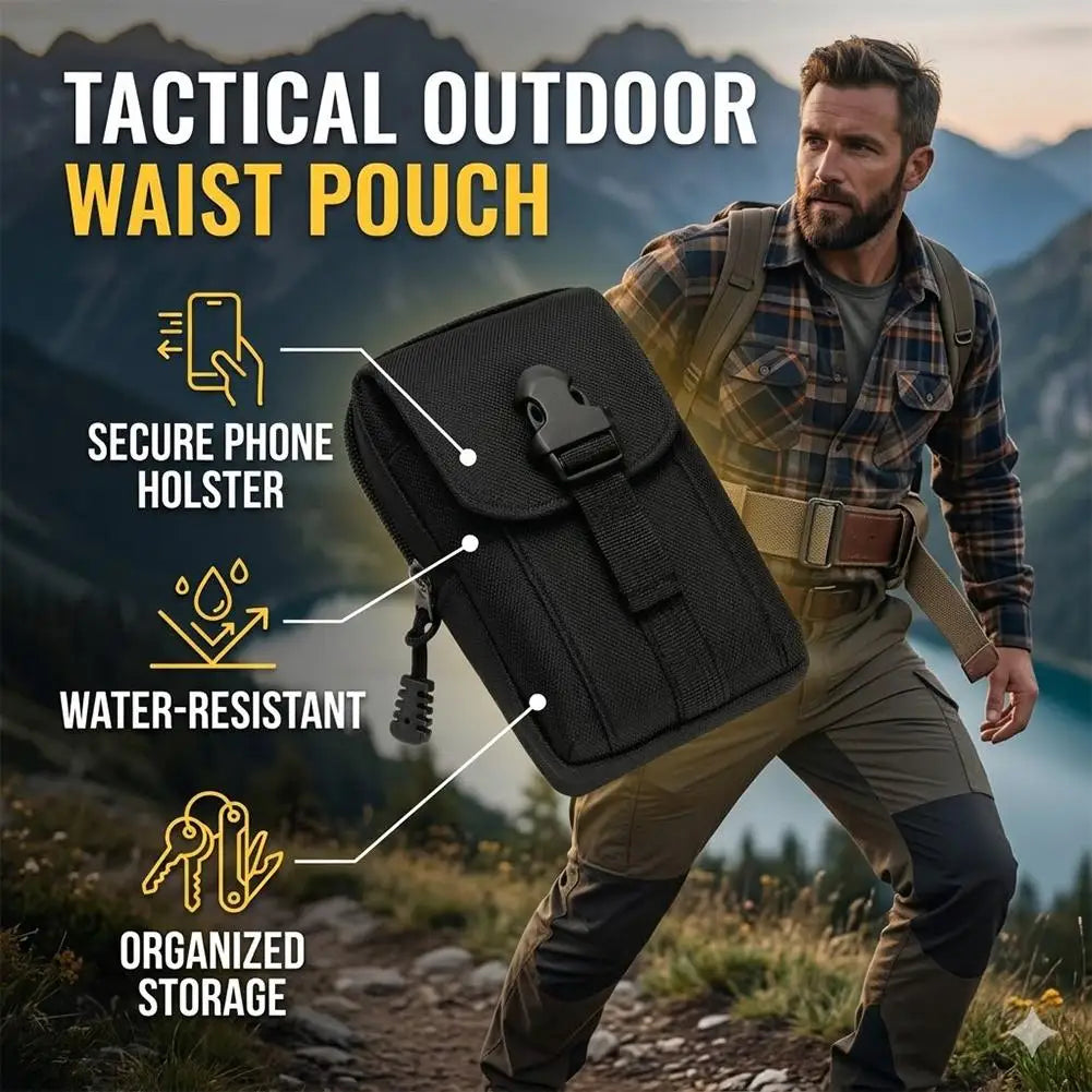 Outdoor Tactical Waist Bag Heavy Duty Oxford Phone Pouch Men's