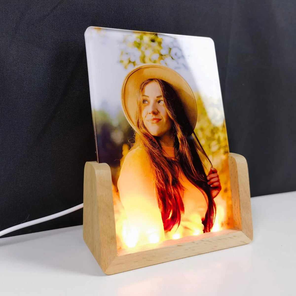 LED Acrylic Sublimation Night Light Photo Frame Display Stand
