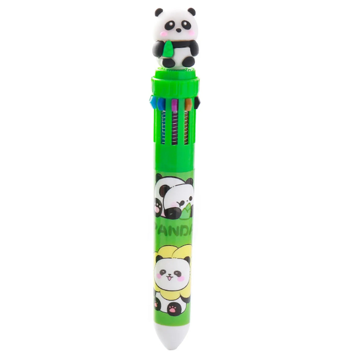 Kawaii Panda 10-in-1 Multicolor Ballpoint Pen | Fun Stationery