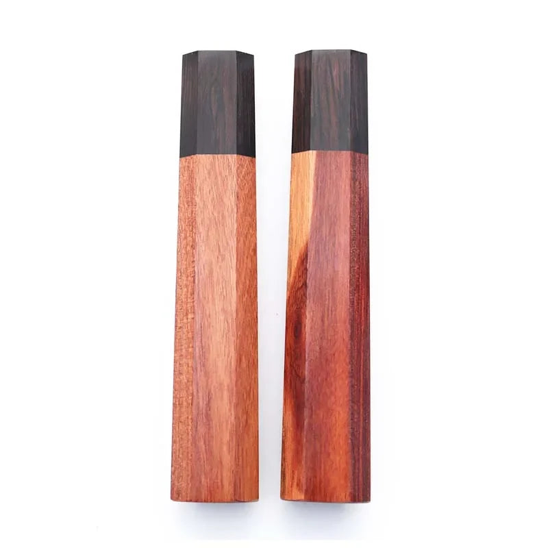 Octagonal Red Wood Kitchen Knife Handle – 135mm Replacement