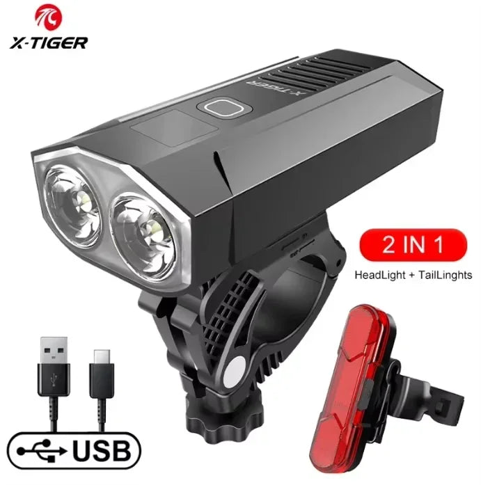 X-Tiger 1800 Lumen LED Bike Light – 5200mAh Rechargeable