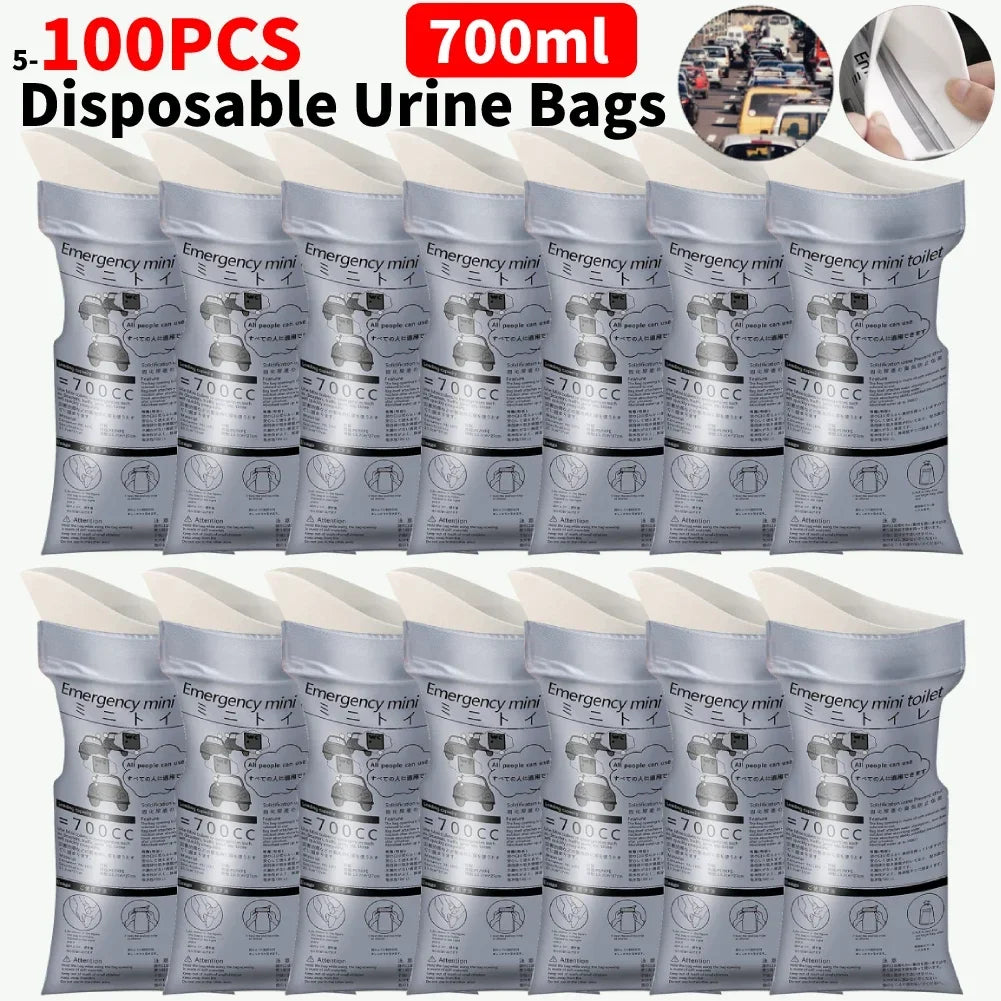 5- 700cc Car Urinate Bags Camping Outdoor Easy Emergency Piss Baby
