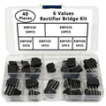 40-Piece KBP Rectifier Bridge Kit – 6 Values with Storage Box