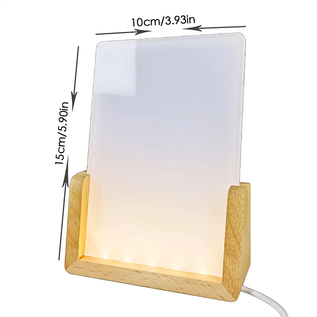 LED Acrylic Sublimation Night Light Photo Frame Display Stand