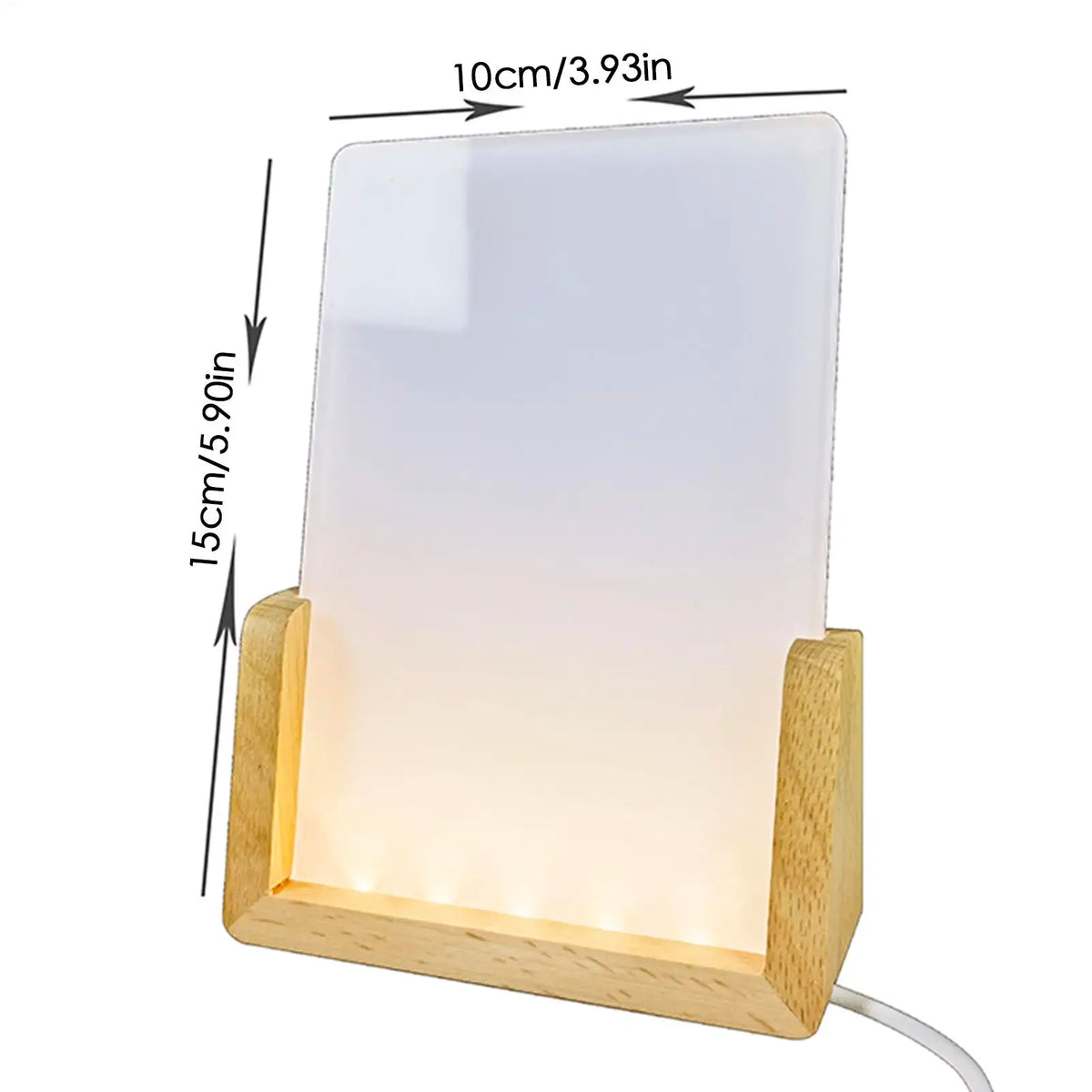 LED Acrylic Sublimation Night Light Photo Frame Display Stand