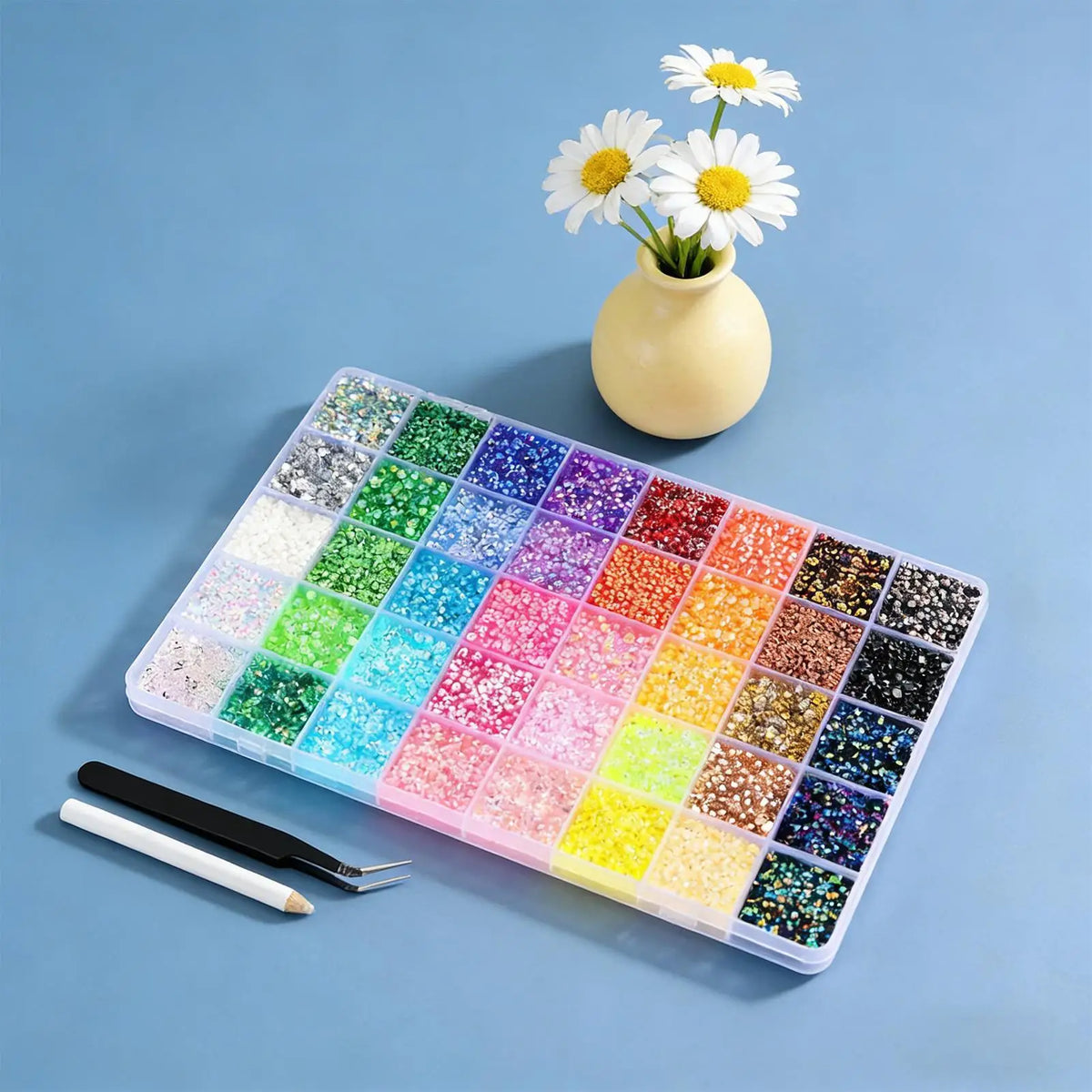 32,000 Jelly Rhinestones 40 Colors 3mm – Craft & Nail Gem Kit