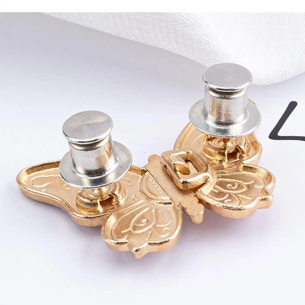 8-Pack Butterfly Waist Tightener Clips | No-Sew Alloy Adjusters