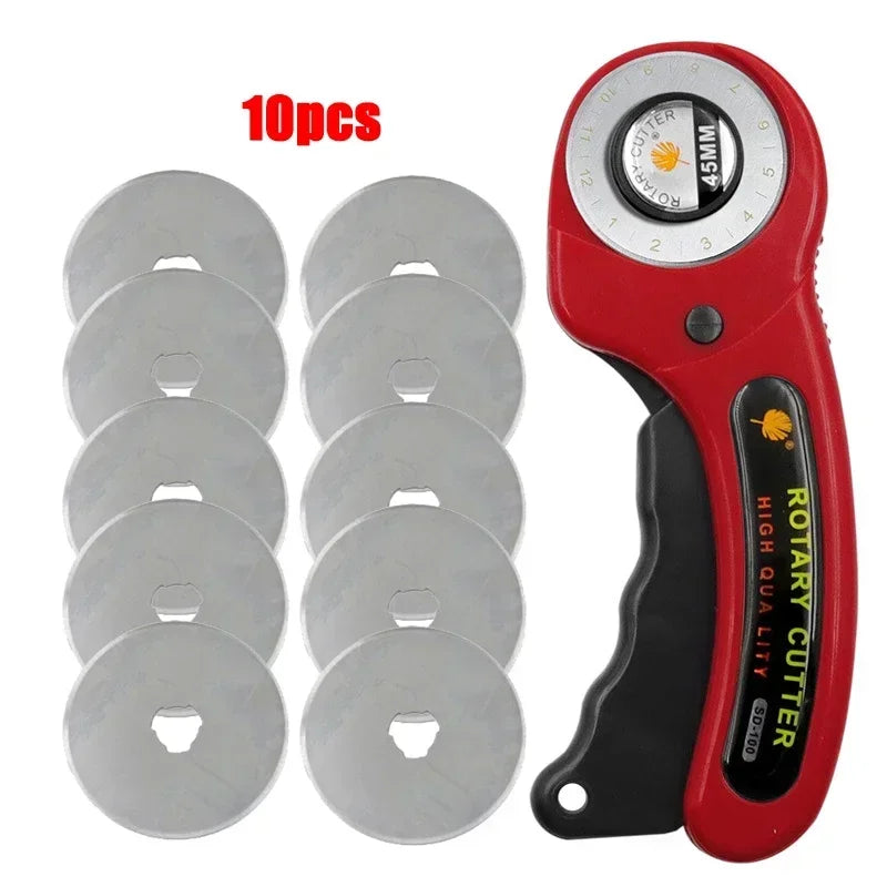 45mm Rotary Cutter – Leather, Fabric & Quilting Circular Blade