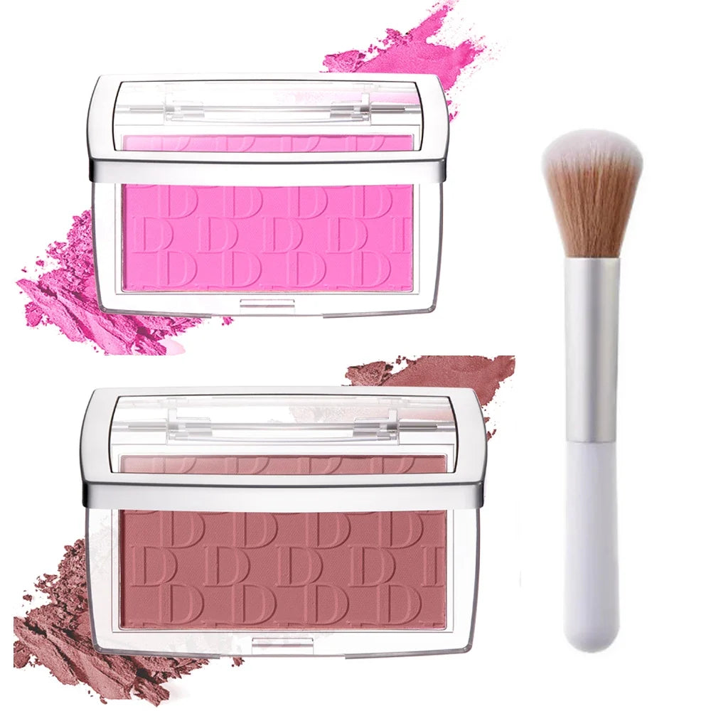 Matte Embossed Blush Palette – 6 Pigment-Rich Pink & Coral Shades