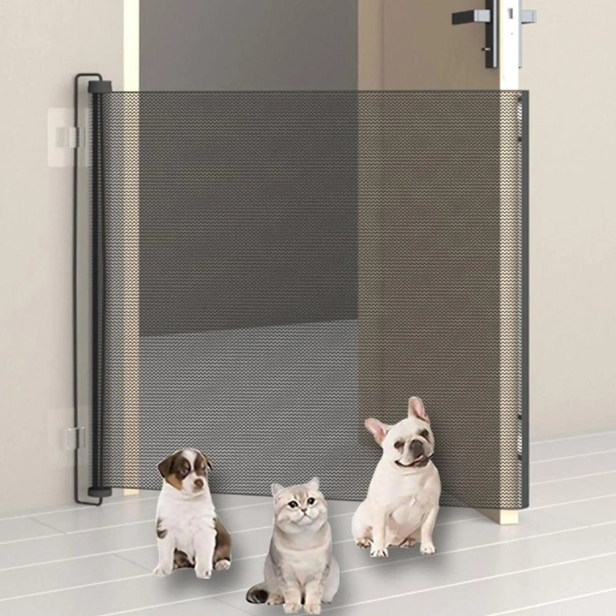 Retractable Pet Gate No-Drill Safety Mesh Fence | 3 Sizes