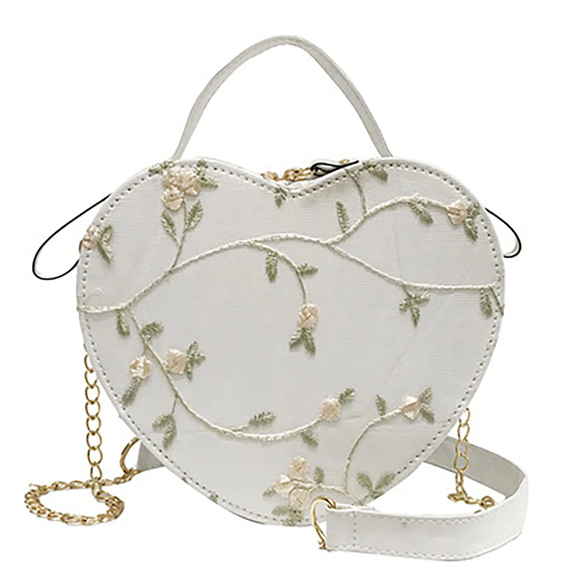 Women's Lace Heart Crossbody Bag | PU Leather Shoulder Purse