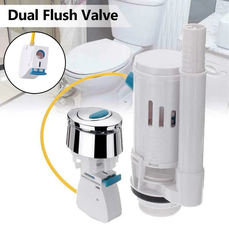 Dual Flush Fill & Drain Valve Kit – Universal Toilet Push Button