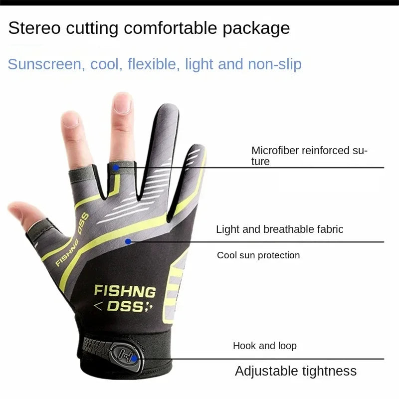 Men's Fishing & Cycling Gloves | Sun Protection, Anti-Slip Grip