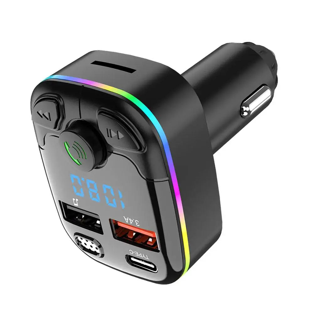 Bluetooth 5.0 Car FM Transmitter | Dual USB PD Fast Charger