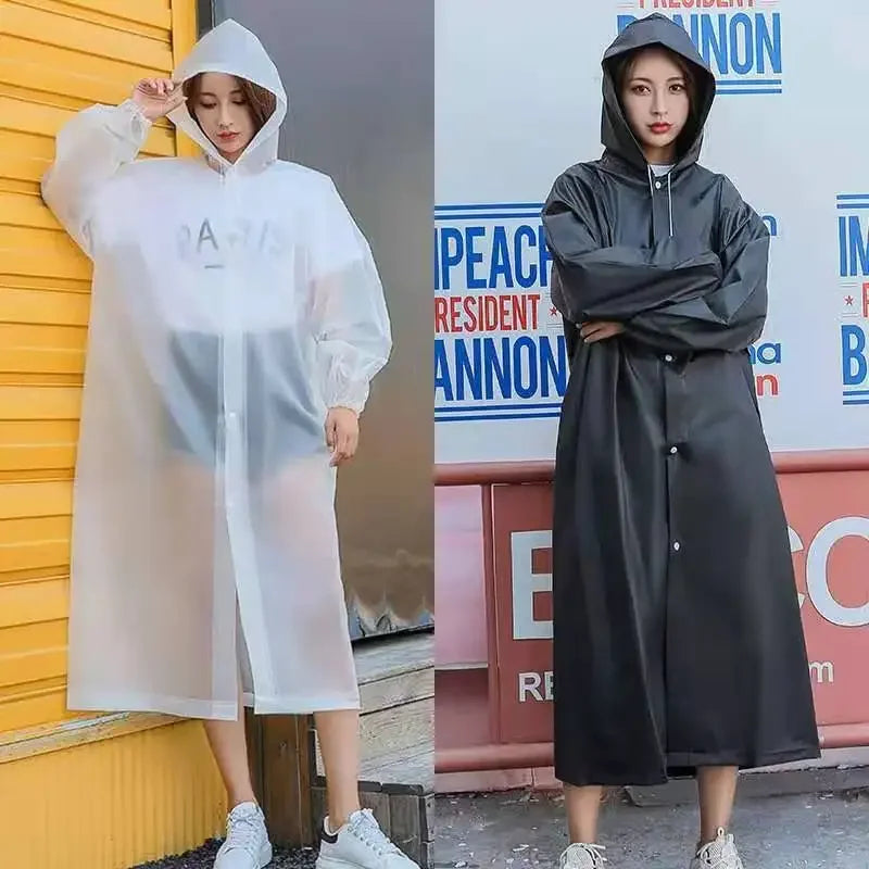 Unisex Thickened EVA Raincoat High-quality Waterproof Black Rainwear