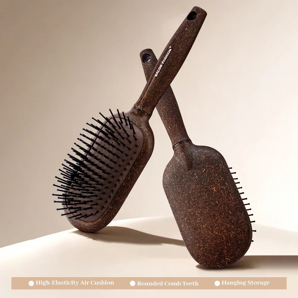 Air Cushion Massage Comb – Eco Wheat Straw, Anti-Static