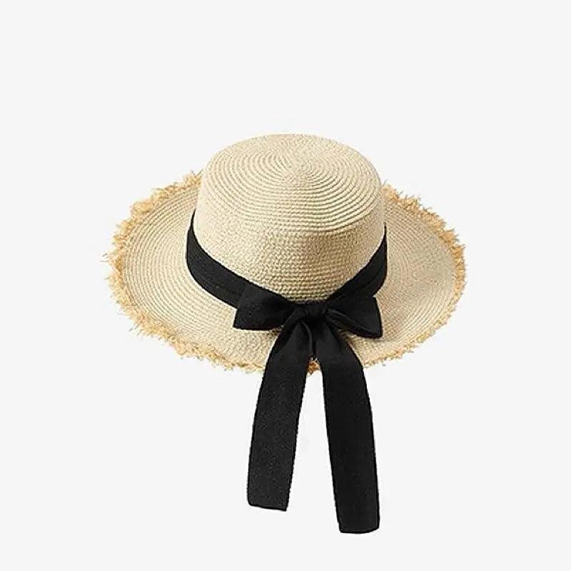Women's Foldable Straw Sun Hat | UV Protection Beach Cap
