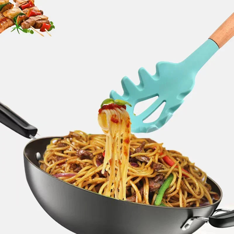 Silicone Pasta Scoop & Noodle Serving Spoon | Kitchen Strainer