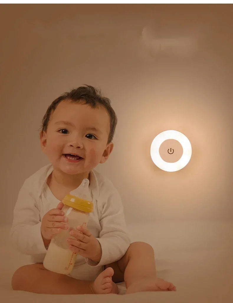 Magnetic LED Night Light – Touch Sensor & USB Rechargeable Lamp