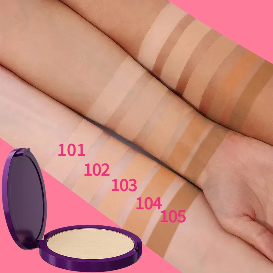 FUNPARK Matte Pressed Powder Foundation – 5 Shades Full Coverage