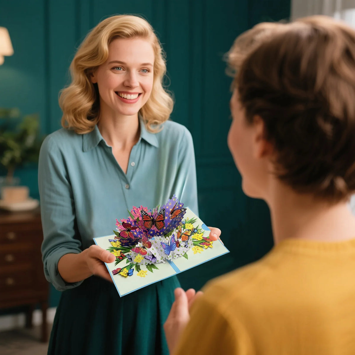 3D Pop-Up Greeting Card – Butterflies & Flowers | All Occasions