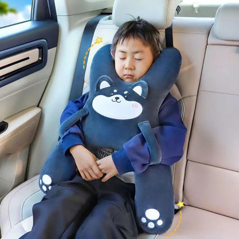 Kids Car Neck Pillow – Cute Cartoon Head & Neck Support